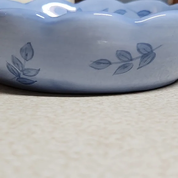 🌿 Pfaltzgraff Summer Breeze Embossed Side Dishes – Set of 2 Scalloped Stoneware - Picture 7 of 11